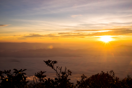 Fog Mountain Doi Luang Chiang Dao Province Chiang Mai Thailand landscapeの写真素材