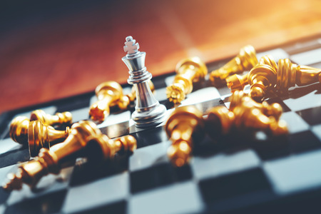 Chess game of successful business leader conceptの写真素材