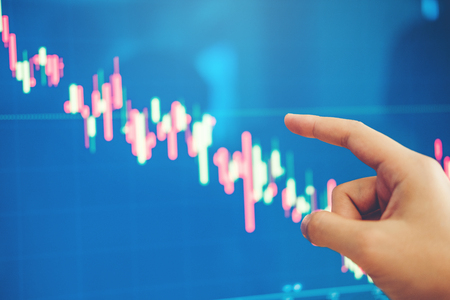 Business Man Investment discussing and analysis graph stock market trading,stock chart conceptの写真素材
