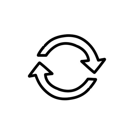 Refresh icon vector. Recycle icon vector. Recycle icon vectorのイラスト素材