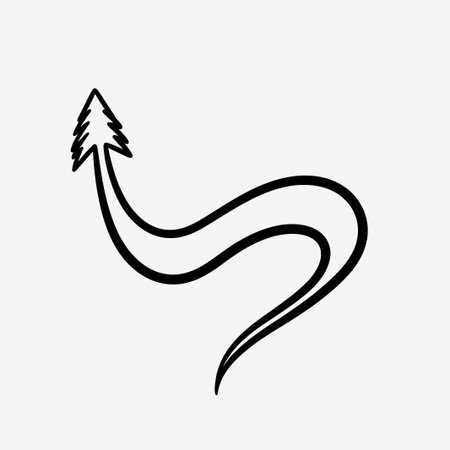 Pine tree icon. Vector illustration of a stylized fir tree.のイラスト素材