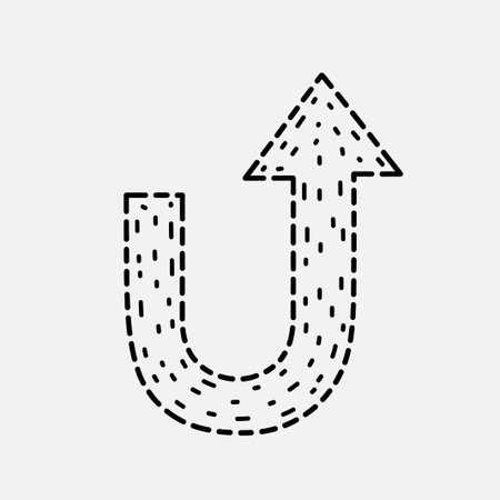Arrow in the shape of the letter U. Vector illustration.のイラスト素材