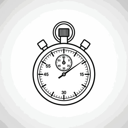 Stopwatch icon. Time and deadline theme. Isolated design. Vector illustrationのイラスト素材