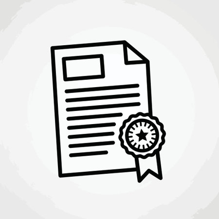Certificate icon. Vector illustration. Flat design style eps 10のイラスト素材