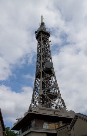Metallic tower of Fourviere  circa 1894   Now serves as a television tower  Lyon, France 