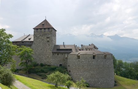 Vaduz castle  founded XII century , the palace and official residence of the Prince of Liechtensteinのeditorial素材