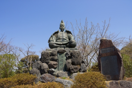  Statue of Minamoto Yoritomo in the mountains of Kamakura town, Japan のeditorial素材