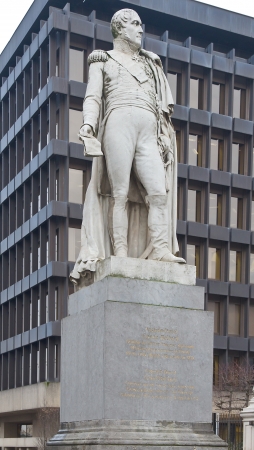 Monument for Augustin Daniel Belliard (1769-1832), a general of Napoleon army. Brussels, Belgiumのeditorial素材