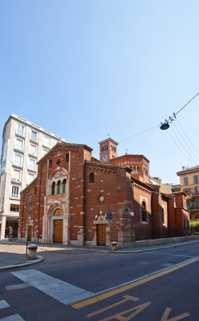 San Babila Church  dedicated to saint Babylas of Antioch   Originally built in 1095, current view since 1905  Milan, Italyの写真素材