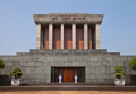 Ho Chi Minh Mausoleum  1975  in Hanoi, Vietnam  Memorial is located in the centre of Ba Dinh Square, which is the place where Vietminh leader Ho Chi Minh read the Declaration of Independence on September 2, 1945, establishing the Democratic Republic of Viのeditorial素材