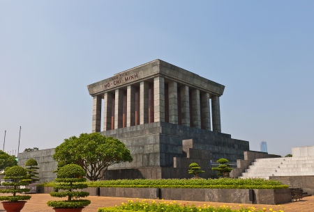 Ho Chi Minh Mausoleum  1975  in Hanoi, Vietnam  Memorial is located in the centre of Ba Dinh Square, which is the place where Vietminh leader Ho Chi Minh read the Declaration of Independence on September 2, 1945, establishing the Democratic Republic of Viのeditorial素材