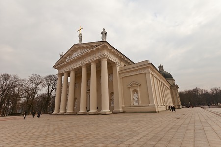 Cathedral of St  Stanislov  Vilniaus Sv  Stanislovo ir Sv  Vladislovo arkikatedra bazilika, erected in 1251, current view since 1801   Vilnius, Lithuaniaのeditorial素材