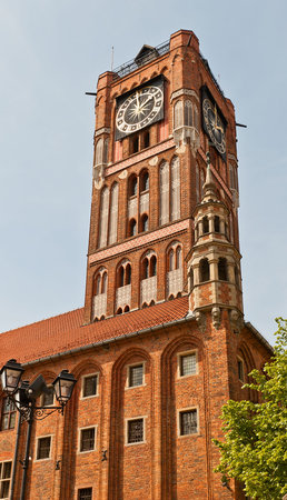 Belfry of Old Town Hall  circa XIV c   in Torun  former Thorn  town