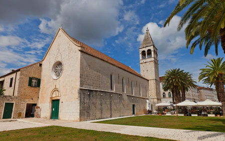 Ascension of our Lord Jesus Christ church  circa 1451  of Dominican convent  founded 1064  in the historical center of Trogir, Croatia  World Heritage site of UNESCO の写真素材