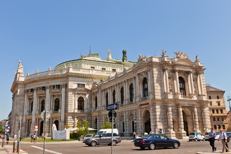 VIENNA, AUSTRIA - JUNE 20, 2013: Burgtheater (Court Theatre, circa 1888) in Vienna, Austria. Architects Gottfried Semper and Karl Freiherr von Hasenauerのeditorial素材