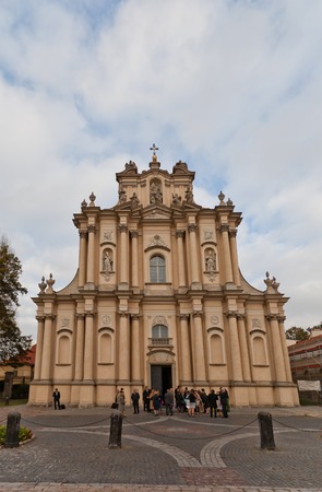 WARSAW, POLAND - OCTOBER 18, 2014: Church of St. Joseph of the Visitationists (circa 1761) in Warsaw, Poland. Architect Karol Antoni Bayのeditorial素材