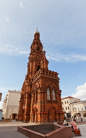 KAZAN RUSSIA  APRIL 19 2015: Cathedral of Epiphany of Our Lord circa 1756 in Kazan city Republic of Tatarstan Russia. National monument of Russiaのeditorial素材