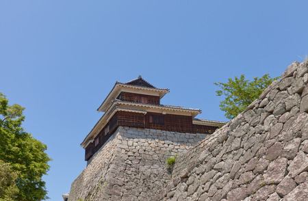 Taiko Drum Turret of Iyo Matsuyama castle circa 1603 Shikoku Island Japan. National Historic Siteのeditorial素材