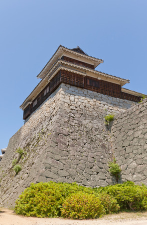 Taiko Drum Turret of Iyo Matsuyama castle circa 1603 Shikoku Island Japan. National Historic Siteのeditorial素材