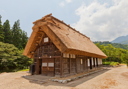 OGIMACI, JAPAN - AUGUST 01, 2016: Former Murase Tadamasa House (moved from Togano area, circa 19th c.) in Ogimachi gassho style village of Shirakawa-go district.のeditorial素材