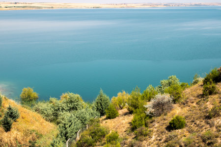 Turkish, Adiyaman, 26 June, - 2019: The picnic area in Gazihandede.のeditorial素材