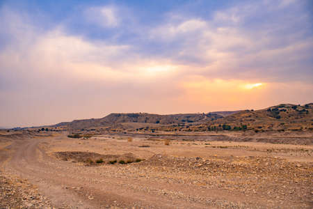 Autumn and sunset landscape - Adiyaman, Turkishの写真素材