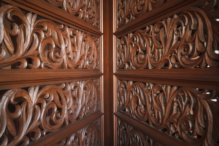 Wooden with with diminishing perspective.の写真素材