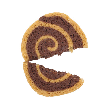 It is Breaking cookie isolated on white.の写真素材