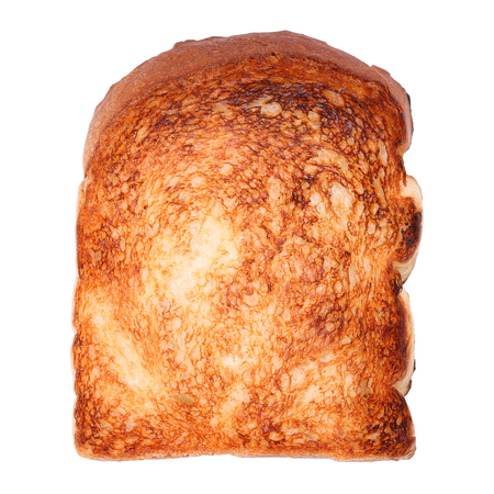 It is One toasted bread isolated on white.の写真素材