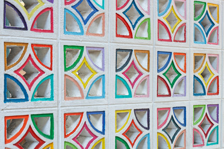 It is Colorful brick wall for pattern.