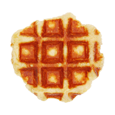 It is Plain waffle isolated on white.の写真素材