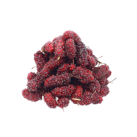 It is Pile of mulberry isolated on white.の写真素材