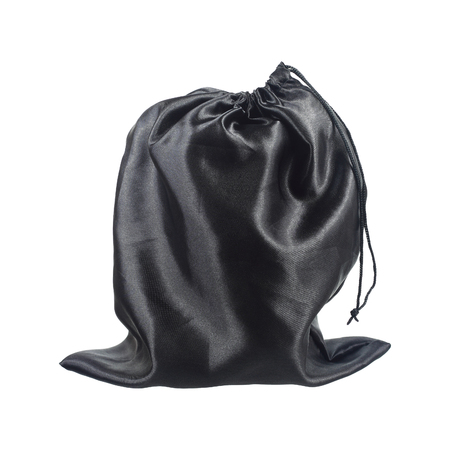 It is Black money bag isolated on white.の写真素材