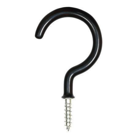 it is hanging hook with screw isolated on white.の写真素材