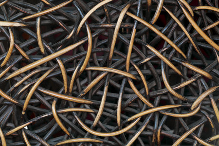 it is woven rattan for pattern and background.の写真素材