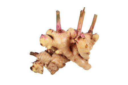 it is fresh ginger root isolated on white.