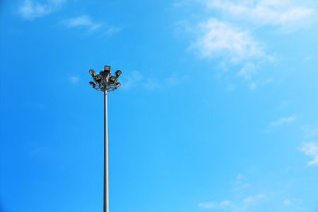 it is crossroad spotlight with sky background.