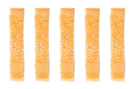 sesame bread sticks isolated on white.
