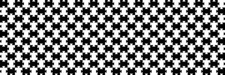 horizontal black and white jigsaw puzzle for pattern and background,vector illustration.