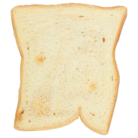 piece of sliced white bread isolated on white.