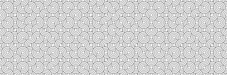horizontal black line oriental pattern for background.のイラスト素材