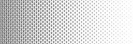 horizontal black halftone of female design for pattern and background.のイラスト素材
