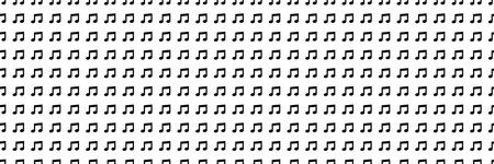 horizontal black halftone of musical note design for pattern and background.のイラスト素材