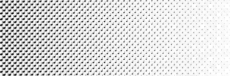 horizontal black halftone of musical note design for pattern and background.のイラスト素材