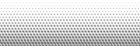 horizontal black halftone of percent design for pattern and background.のイラスト素材
