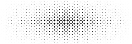 horizontal black halftone of four v-shaped projection design for pattern and background.のイラスト素材