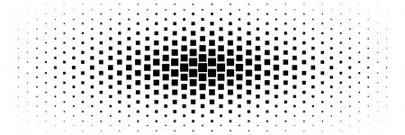 horizontal halftone of black square design for pattern and background.のイラスト素材