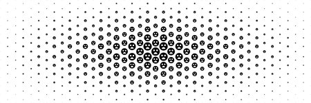 horizontal black unhappy face emotion spreading from center for pattern and background.のイラスト素材