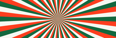 horizontal christmas colors sunburst for pattern and background.のイラスト素材