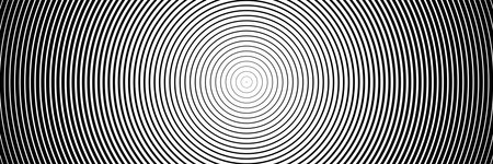 horizontal halftone of black circle from center for pattern and background.のイラスト素材